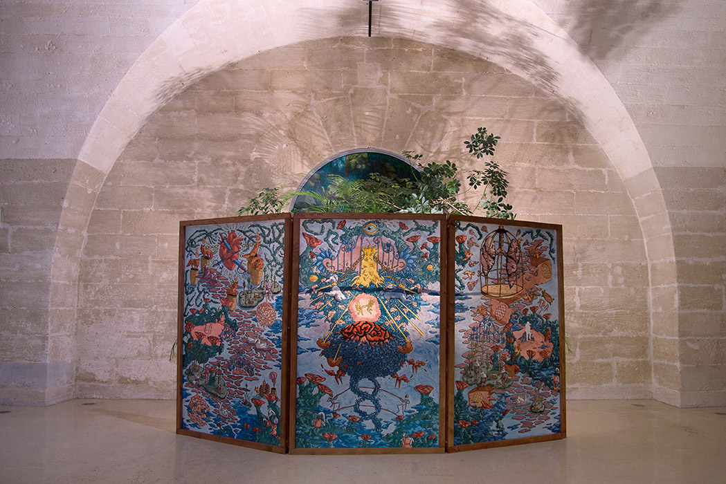 Paravent (objet du miroir), 215 x 580cm, 2014